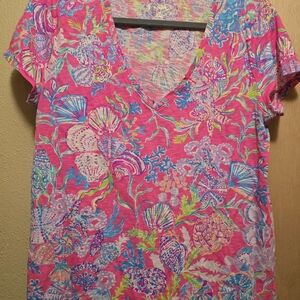 Lilly Pulitzer for Target Pink Floral Blouse